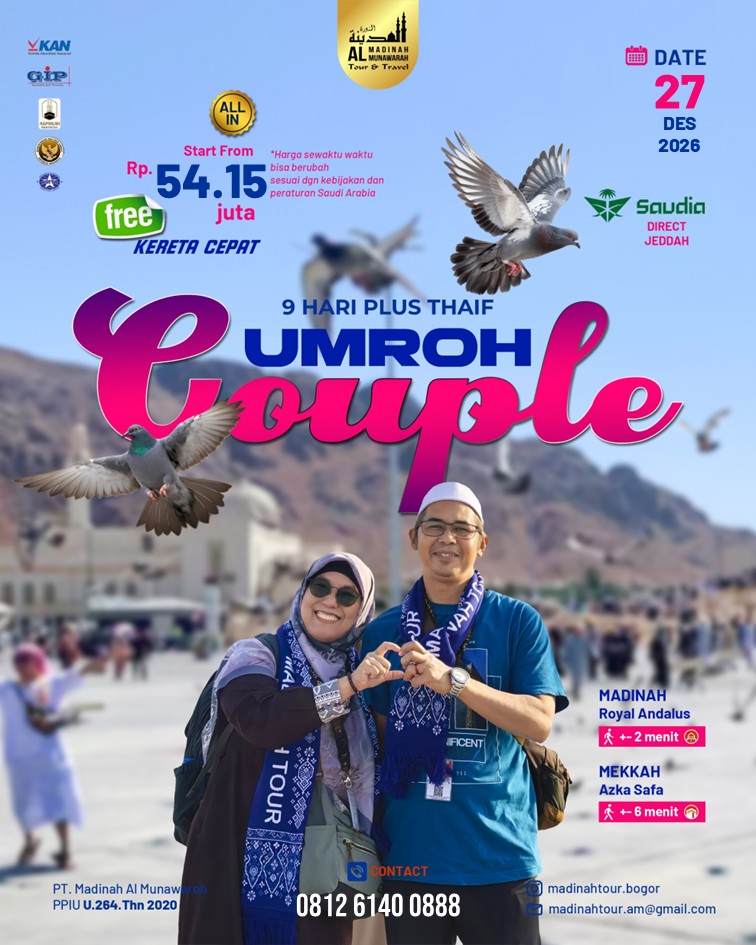 poster umroh couple desember 2026 madinahtours.id